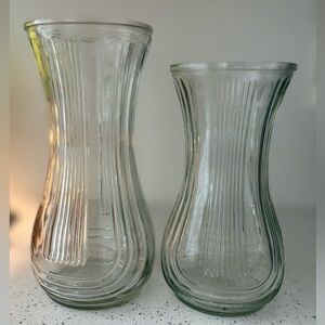 Elegant Clear Glass Vase Set